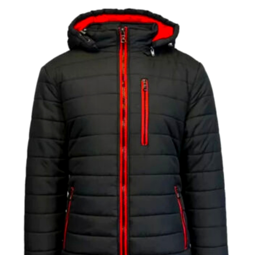 Spire By Galaxy Men's Puffer Bubble Jacket with Contrast Trim
